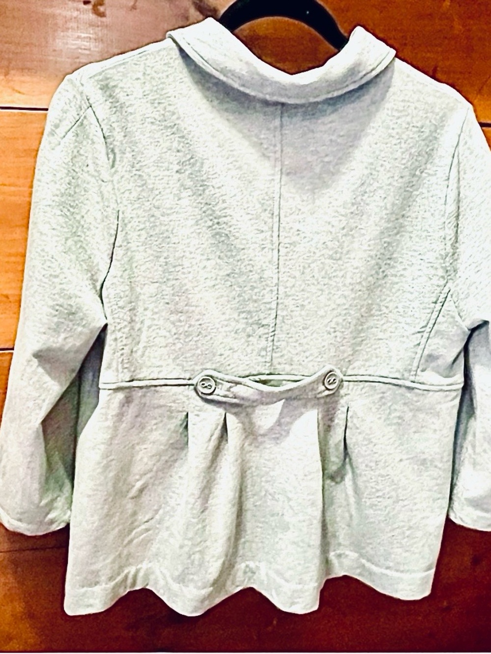 Motto Light Gray Peplum Button-Front Jacket Size Large - Picture 2 of 7